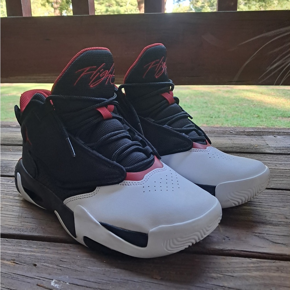 Jordan Red and Black Sneakers